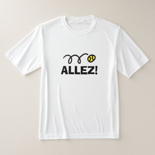 Allez! Wit vochtig wicking tennis t shirt (Laagn)