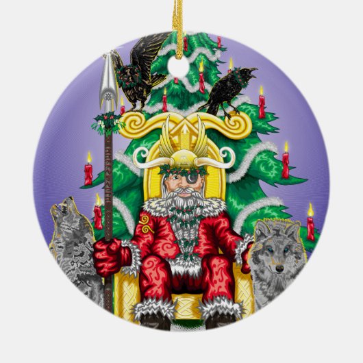 AllFather Yuletide Keramisch Ornament (Achterkant)