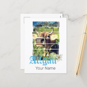 Allgäu Alps  Koe Beieren Duitsland Souvenir Feestdagenkaart