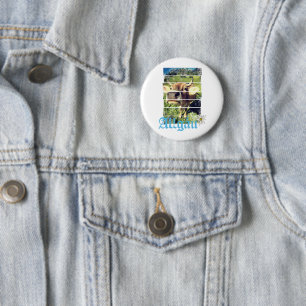 Allgäu Alps Koe Beieren Duitsland Souvenir Ronde Button 5,7 Cm
