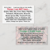 Allgeenkaart 1 visitekaartje (Voorkant / Achterkant)