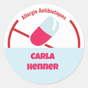 Allgie Antibioticks Classic Round Sticker