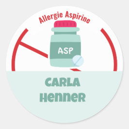 Allgie Aspirine Classic Round Sticker