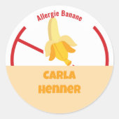 Allgie Banane Classic Round Sticker (Voorkant)