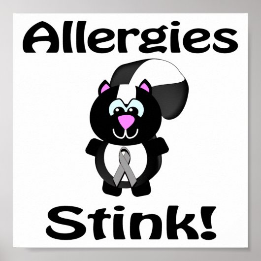Allgies Stink Skunk Awareness Design Poster (Voorkant)