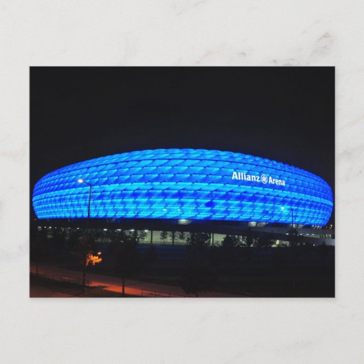Allianz Arena 's nachts in München Briefkaart (Voorkant)