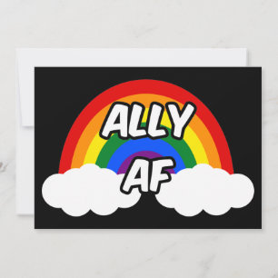 Allie AF I - LGBTQ Vlag Gay Trans Queer Pride Kaart