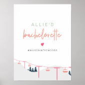 ALLIE Kleurrijke Mountain Ski Bachelorette Welkom Poster (Voorkant)