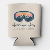 ALLIE Roze Berg Vibes Ski Bachelorette Groep Blikjeskoeler (Voorkant)