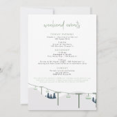 ALLIE Sage Snowboarding Mountain Ski Bachelorette Kaart (Achterkant)