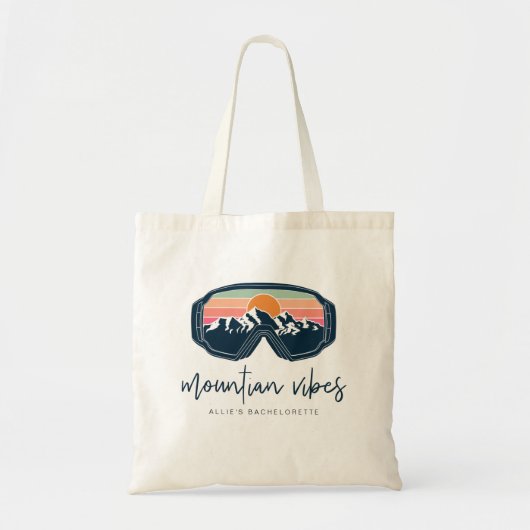 ALLIE Ski Sneeuwscooter Mountain Vibes Bachelorett Tote Bag (Voorkant)