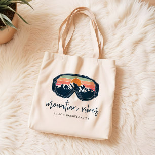 ALLIE Ski Snowboarden Mountain Vibes Bachelorette Tote Bag