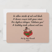 Alliecat buikdanseres Happy Birthday Feestdagenkaart (Achterkant)