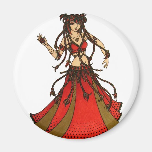 Alliecat Tribal belly Dancer Magneet (Voorkant)