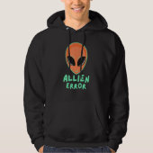 Allien error face galaxy creature joke humor quote hoodie (Voorkant)