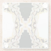 Alligare Abstract Gold Black White Fluid Art Glazen Onderzetter (Achterkant)