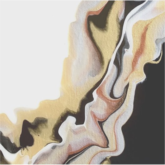 Alligare Abstract Gold Black White Fluid Art Sticker (Voorkant)