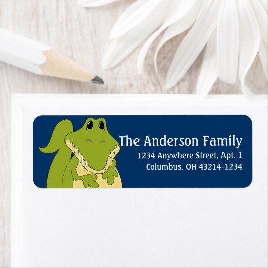 Alligator1 Animal Return Address Labels (Insitu)