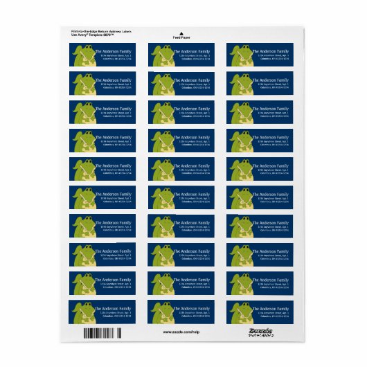 Alligator1 Animal Return Address Labels (Full Sheet)