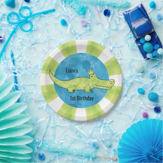  Alligator 1st Birthday Paper Bord (Feest)