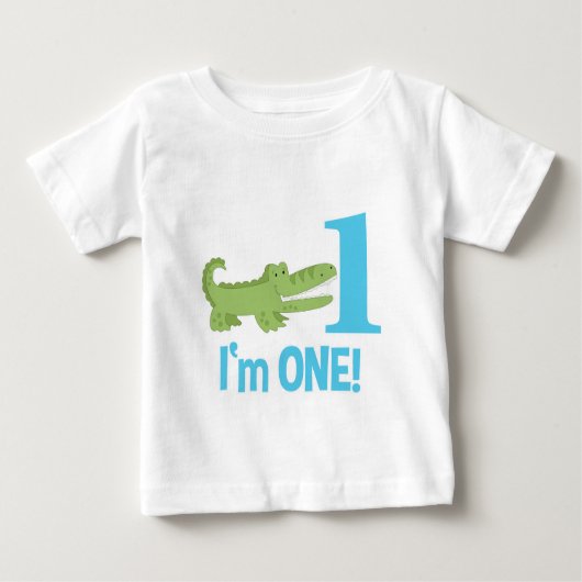 Alligator 1ste verjaardag.. ik ben één T-shirt (Voorkant)