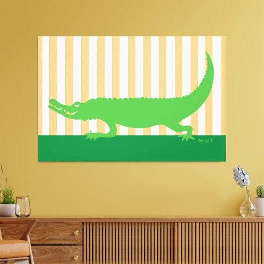 Alligator 40x60 Canvas Art (Insitu (Woonkamer))