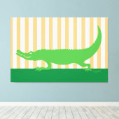 Alligator 40x60 Canvas Art Afdruk (Insitu (Houten vloer))