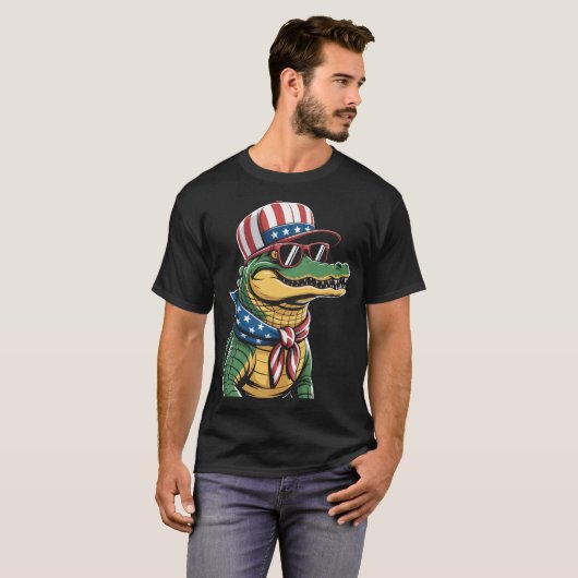 Alligator 4 juli t-shirt (Voorkant volledig)