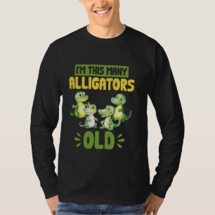Alligator 4e Verjaardag Krokodil Deze Veel Alligat T-shirt