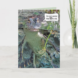Alligator 50th Birthday Kaart