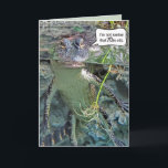 Alligator 70th Birthday Kaart<br><div class="desc">Alligator in vijver water met spraakballon voor de 70ste verjaardag. De leeftijd kan worden gewijzigd.</div>