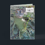 Alligator 80th Birthday Kaart<br><div class="desc">Alligator in het water van de vijver met een spraakbel voor de 80ste verjaardag. De leeftijd kan worden gewijzigd.</div>