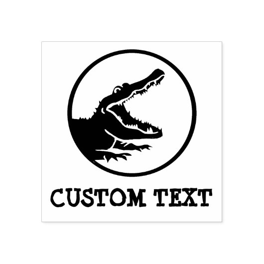 Alligator aangepaste stempel (Afrduk)