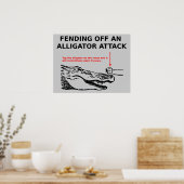 Alligator Aanval Poster (Keuken)