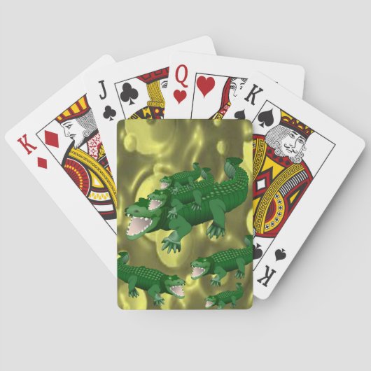 Alligator-afspeelkaartdeck Speelkaarten (Achterkant)