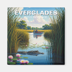 Alligator Airboat Everglades Nationaal Park Florid Magneet