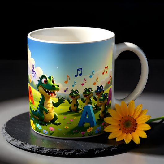 Alligator Andy Mug – Travel Diary & Alphabet Koffiemok