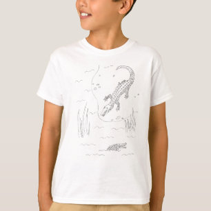 Alligator Animal Coloring-in T-shirt