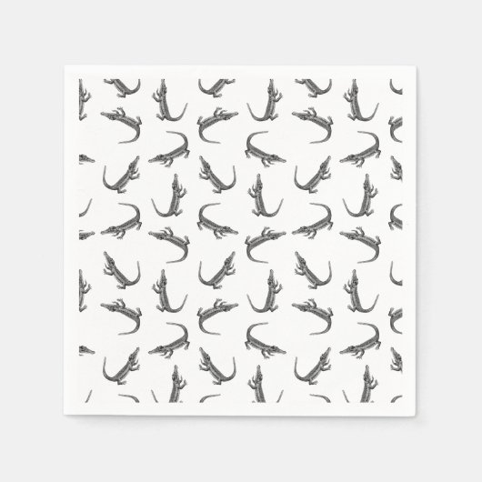 Alligator  Art Pattern CUSTOM BG COLOR Servet (Voorkant)