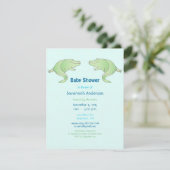 Alligator Baby Boy Shower-uitnodigingen Kaart (Staand voorkant)