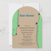 Alligator Baby Boy Shower-uitnodigingen Kaart (Voorkant)
