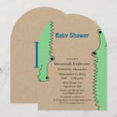 Alligator Baby Boy Shower-uitnodigingen Kaart (Voorkant / Achterkant)