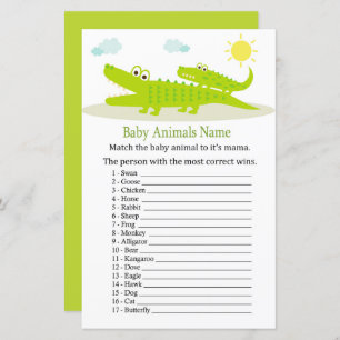 Alligator Baby Dieren Naam Game