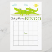 Alligator baby shower bingo (Voorkant)