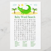 Alligator Baby shower Word Search Game (Voorkant)