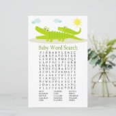 Alligator Baby shower Word Search Game (Staand voorkant)