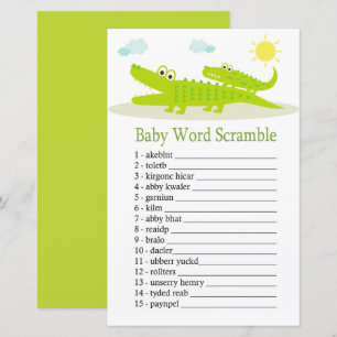 Alligator Baby word scramble game