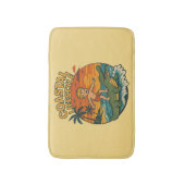 Alligator Beach Surfen | Retro Gator Coastal Surf Badmat (Voorkant Verticaal)