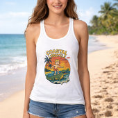 Alligator Beach Surfing | Retro Gator Coastal Surf Tanktop