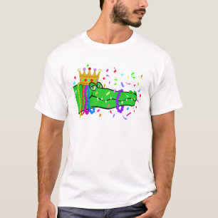 Alligator Beads Mardi Gras T-shirt